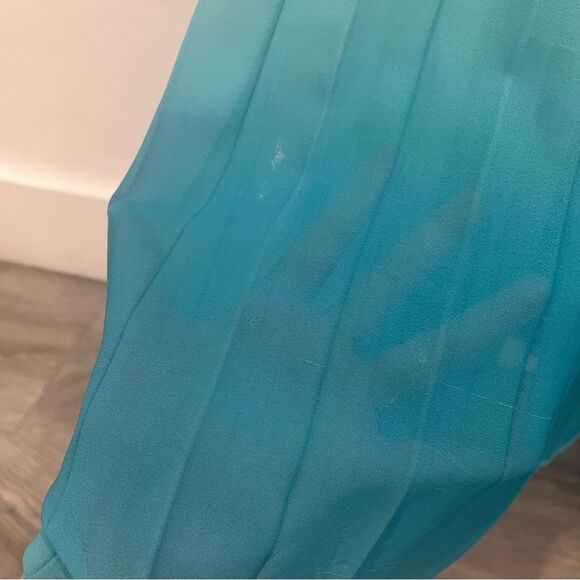 AMUR Maxi Gown Dress Pink Blue Emmett Pleated Ombre Gradient Sleeveless size 6 - Picture 9 of 11